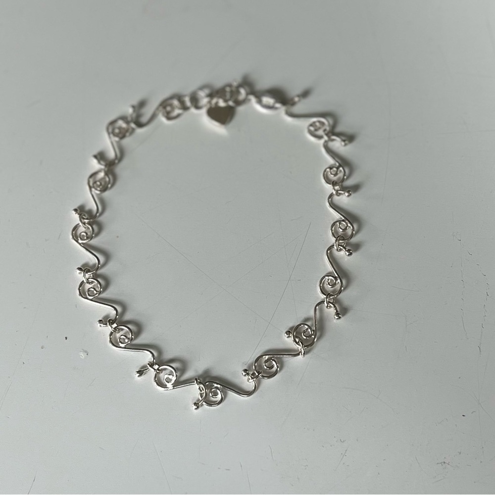 Silpada Silver Wave Pattern Bracelet - image 1